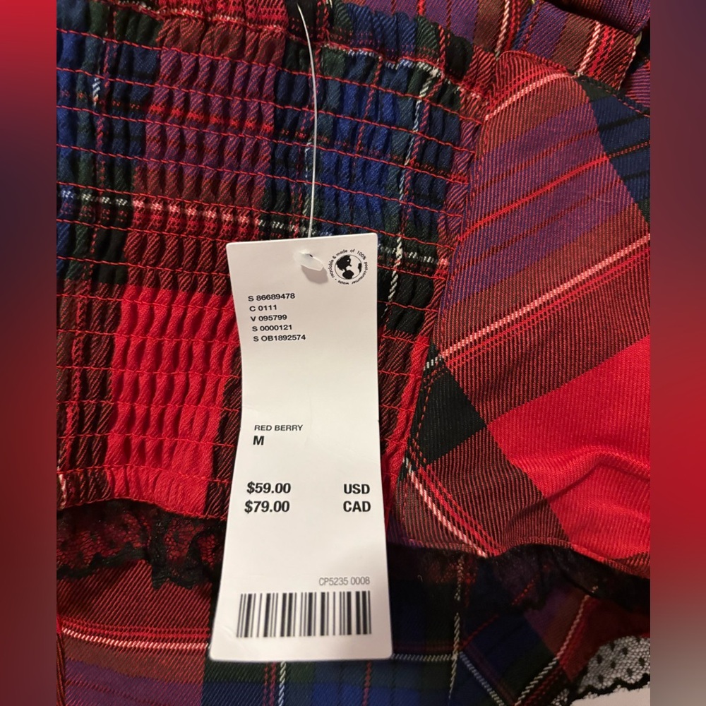 Kimchi Blue Perfectly Precious Plaid Bustier Top - Picture 7 of 7
